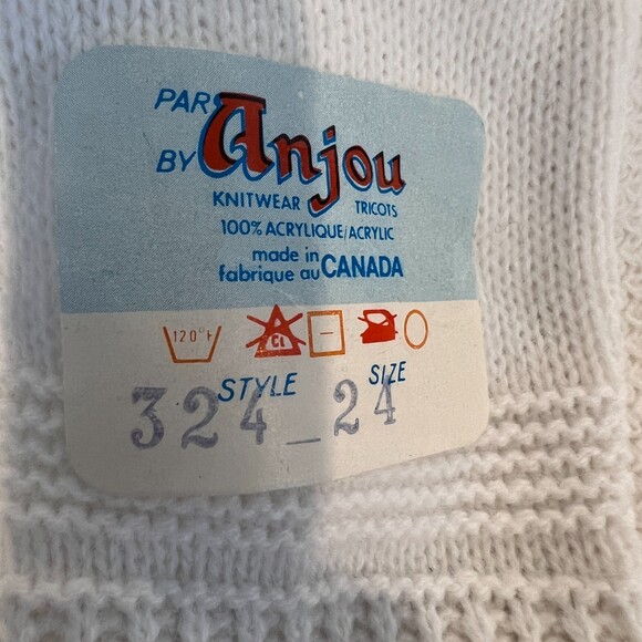 Vintage Anjou Baby Cardigan Sweater White Size 24 Months - NWT! - Picture 4 of 8